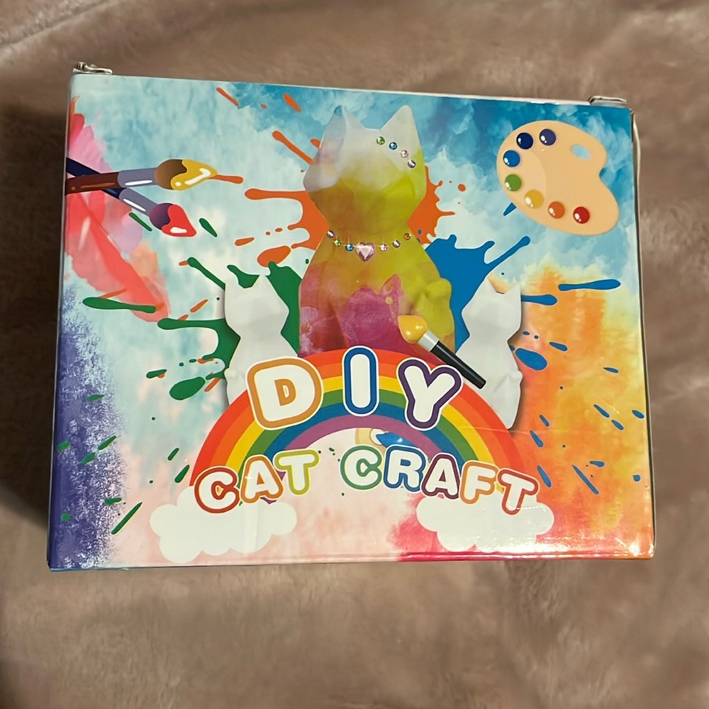 🍀 5 / $20~ DIY paint your own cat lamp